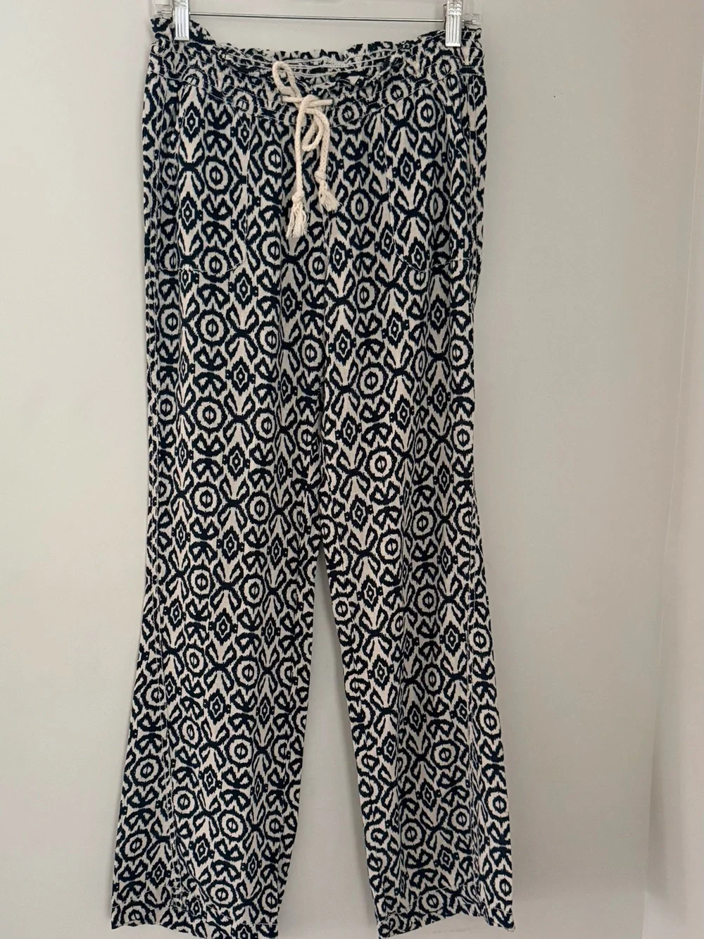 Cali1850 Oceanside Linen Pants Smocked Waist Lounge Beach Size M - Picture 3 of 6